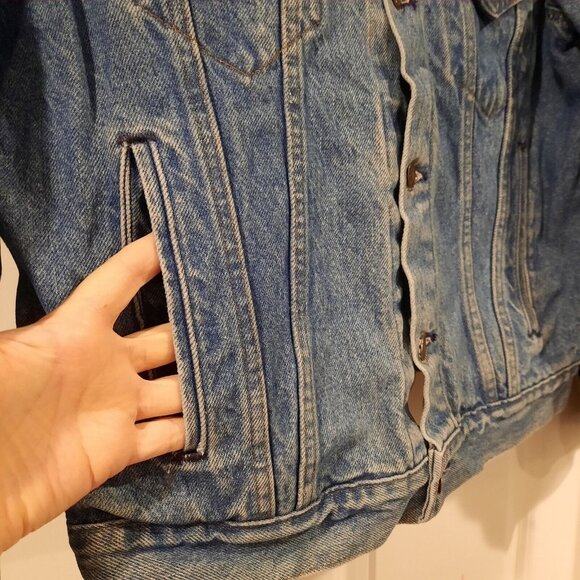 Vtg Levis Jacket Mens 44 Denim Jean Trucker Type 3 Made In USA Faded 80s 70506 - Picture 6 of 15